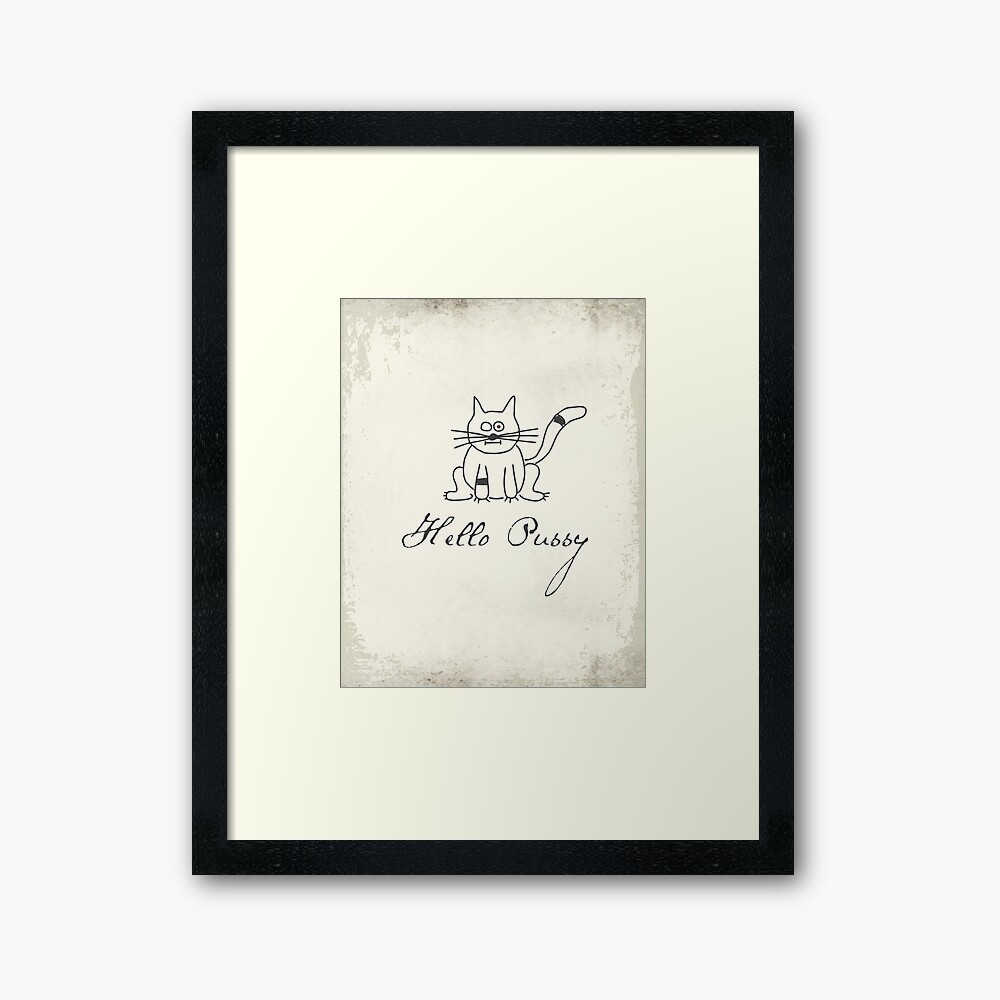 Sicko Manifesto - framed art - hello pussy